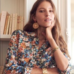 Sezane Pierro flower print blouse size 40